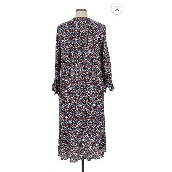 Zara Size XL Long sleeve floral Midi Casual dress - Picture 2 of 4